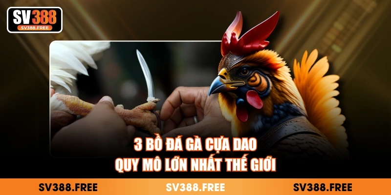 3 bồ đá gà cựa dao quy mô lớn nhất thế giới