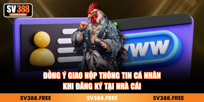 Đồng ý giao nộp thông tin cá nhân khi đăng ký tại nhà cái